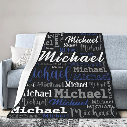 Soft Polyester Personalized Name Blanket