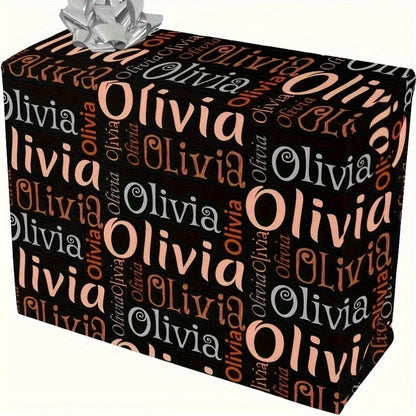 Customizable Name & Text Gift Wrap Paper