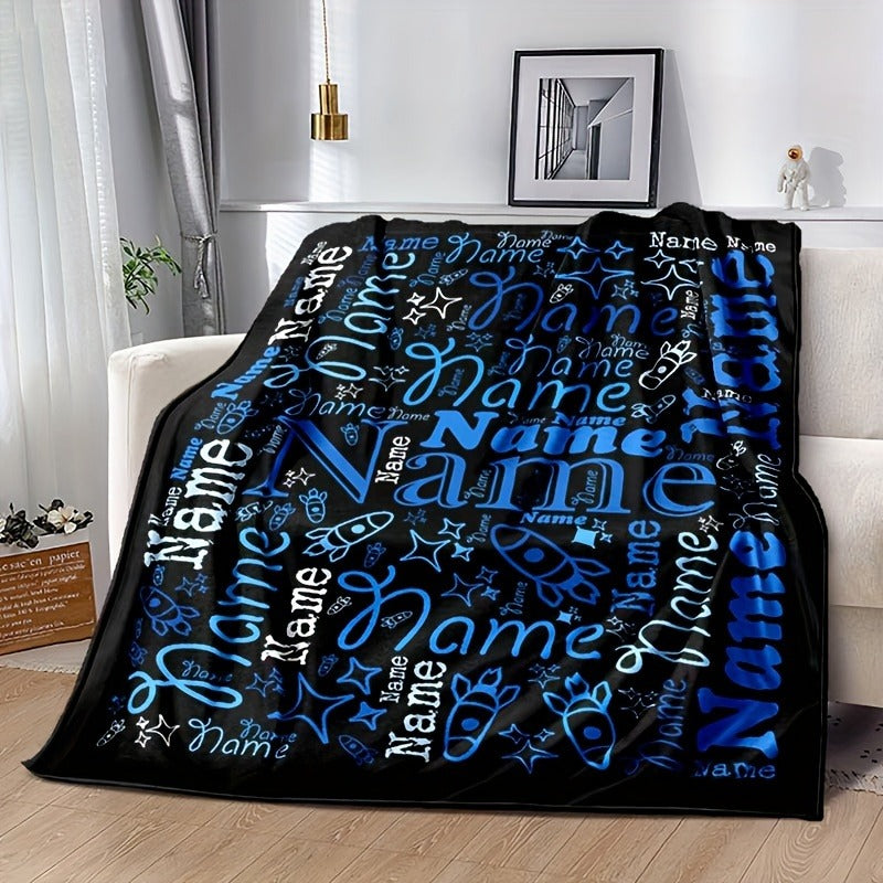 Personalized Flannel Blanket - Custom Name