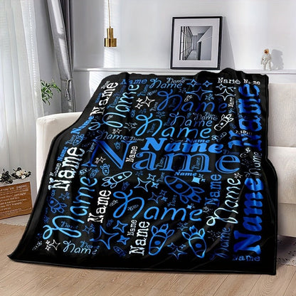Personalized Flannel Blanket - Custom Name