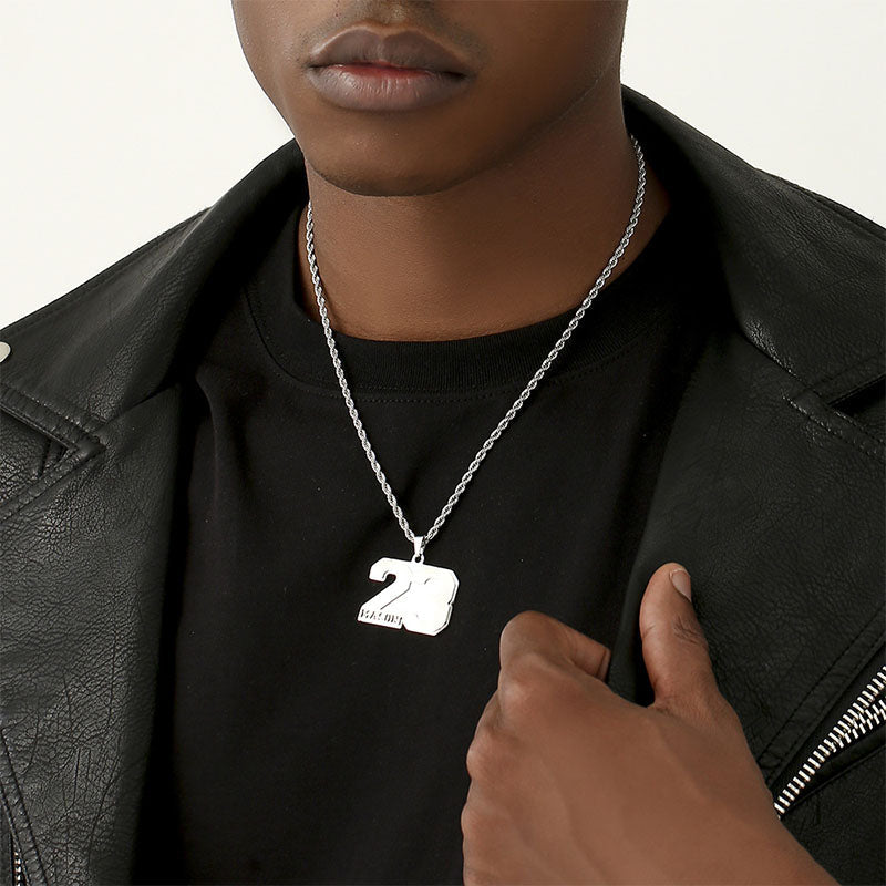 Custom Name Sports Number Necklace | Number Sports Necklace Custom Name