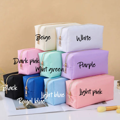 LARGE personalized cosmetic bag, custom make up bag