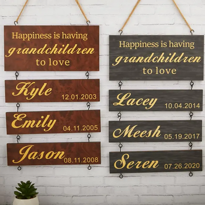 Grandchildren Sign,Personalized Grandparent Sign
