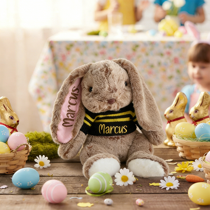 Easter Bunny| Embroidered Bunny Plush| Long Ears Bunny