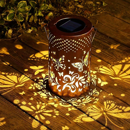 Metal Hanging Light, Shadow Casting Garden Decor