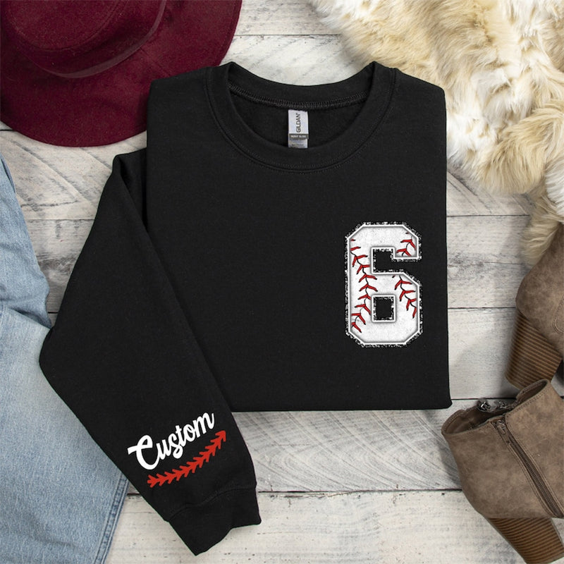 Custom Baseball Mom Crewneck Sweatshirt: Personalized Sport Tee