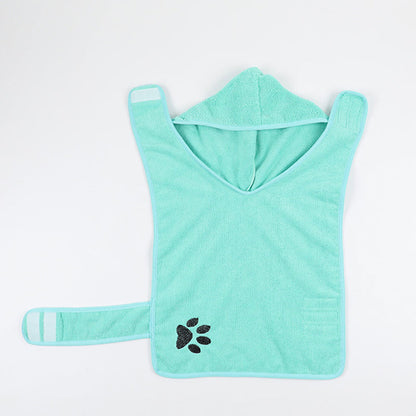 Personalized Dog Robe - Embroidered Dog Robe - Hooded Robe Towel for Dogs