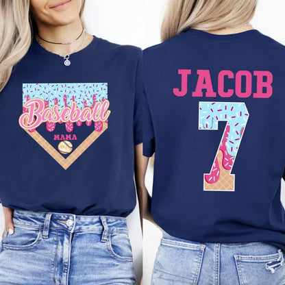 Personalized Baseball Drip Mama Shirt, Custom baseball jersey