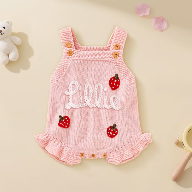 Personalized Baby Girl Romper, Custom Baby Name Romper
