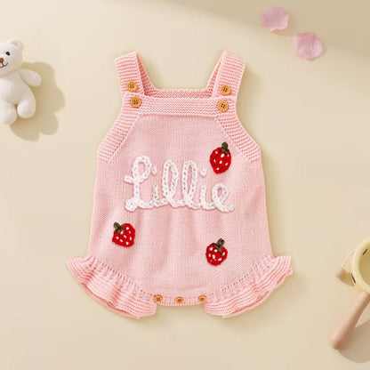 Personalized Baby Girl Romper, Custom Baby Name Romper