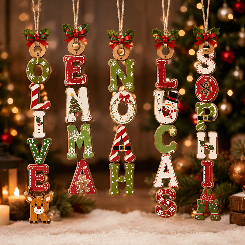 Personalized Snowflake Alphabet Ornament, Christmas Gift Personalised Christmas Decorations
