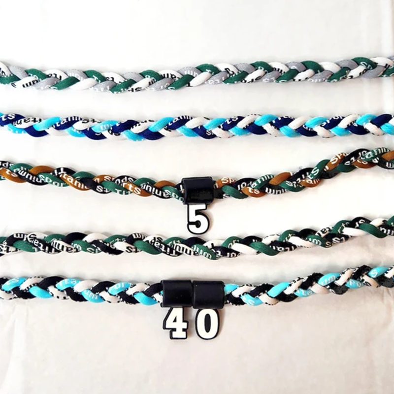 Baseball Basketball All Sports  Tri Rope Tornado Necklace with Customized Number