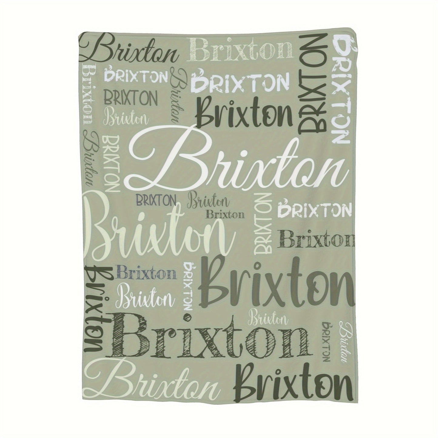 Personalized,Blankets  Soft & Cozy, All-Season Vintage Print in Pink & Black with White Text