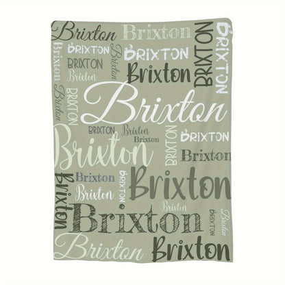 Personalized,Blankets  Soft & Cozy, All-Season Vintage Print in Pink & Black with White Text