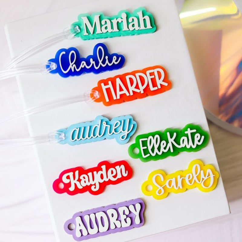 Custom Name Water Bottle Tag, Backpack Name Tag