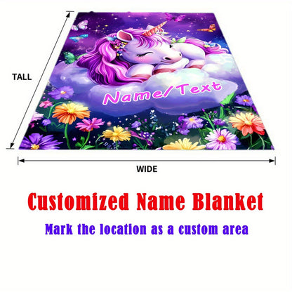 Custom Name/Text Blankets  Magical Bedspread with -Tear Flannel, Large Bedding