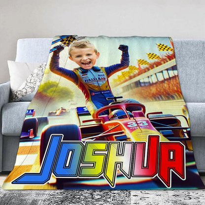 Personalized Superhero Monster Truck Blanket