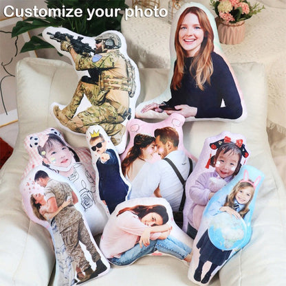 Custom picture pillow,face pillow Custom Pet 3D Pillow, Pet Shaped Pillow Large, Double-sided Print