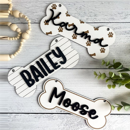 Personalized Crate Sign, Custom Dog Decor, Hanging Crate Sign, Custom Crate Sign, Dog Bone Sign