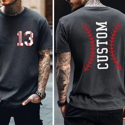 Custom Baseball Number and Name Tshirt,Comfort Colors Baseball Custom Shirt
