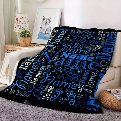 Personalized Flannel Blanket - Custom Name