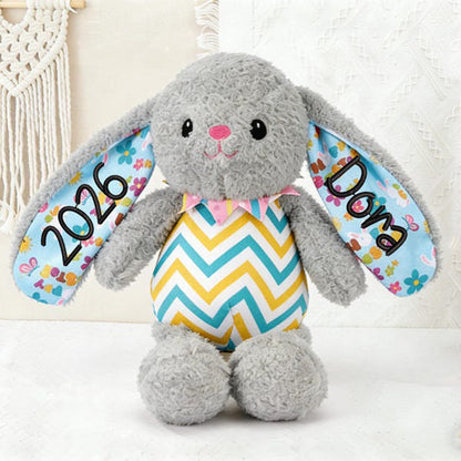 Embroidered 2026 Baby Bunny:Personalized Newborn Easter Gift