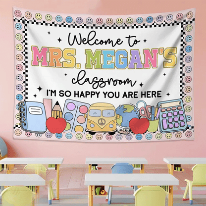 Welcome to Classroom Tapestry, Custom Name Teacher Tapestry
