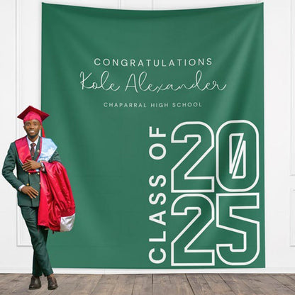 Class of 2026 Custom Graduation Party Backdrop Tapestry