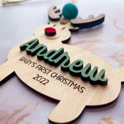 Baby’s First Christmas Ornament 2023|Reindeer Ornament