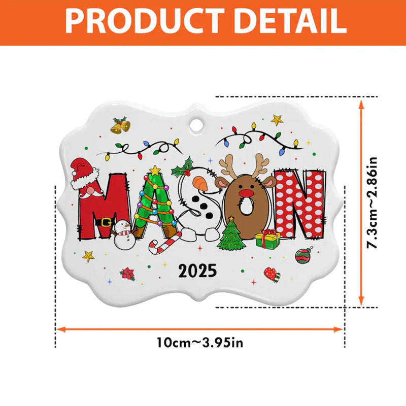 BULK DISCOUNT Custom Name Ornament for Kids