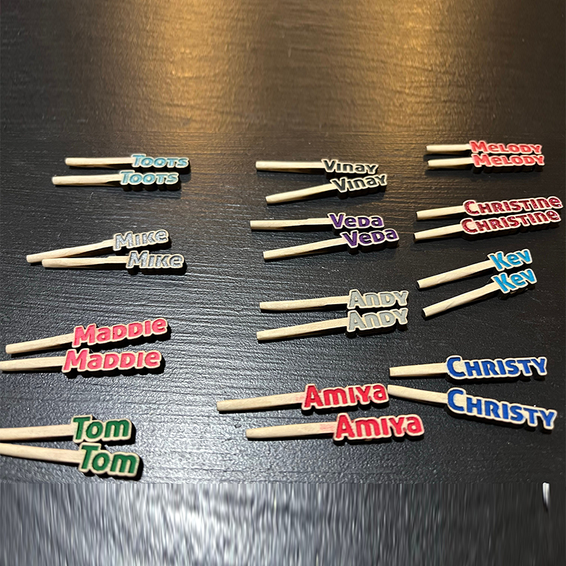 (A set of 3pcs )Personalized Names, Cribbage board pegs