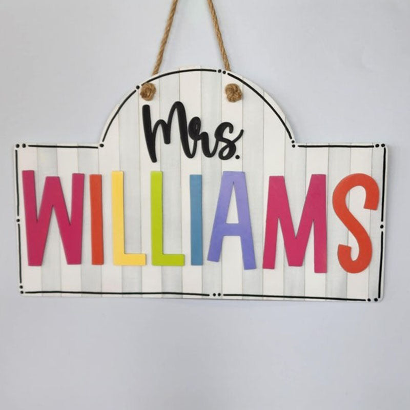 Personalized Teacher Door or Wall Sign, Classroom Sign, 3D or Print Teacher Name Sign