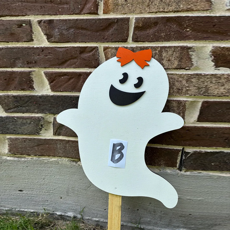 Personalized Ghost Yard Art Halloween Outdoor Decor Custom Fall Garden Decoration