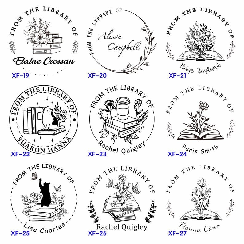 Book Embosser Personalized , Custom Stamp Embosser, Book Stamp, From The Library Of Stamp, Library Stamp