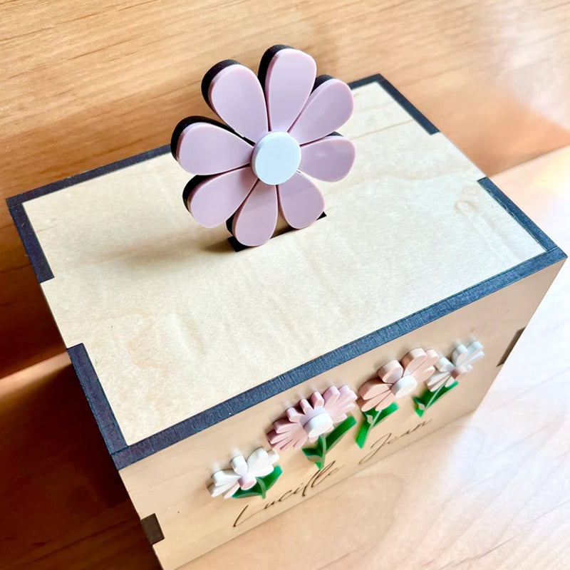 Personalized Flower Piggy Bank for girl - Baby Girl Gift