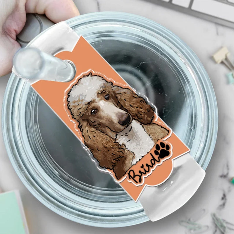 Custom Photo Tumbler Name Plate, Personalized Stanley Name Tag with Photo