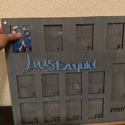 LARGE School Years Photo Picture Frame PreK-12 K-12 Customizable Graduation Gift