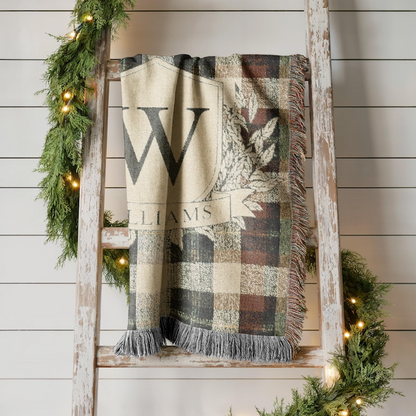 Custom Family Name Woven Blanket