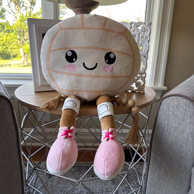 Velvet Plush Volleyball Softball Soccer Football Pillow with Legs