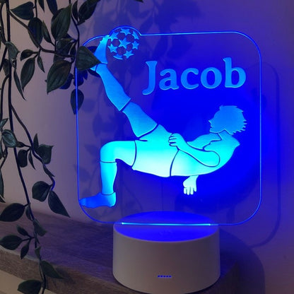 Personalised Football Night Light| Football Night Lamp | Children's Lights | Kids Bedrooms | Football Nursery Decor