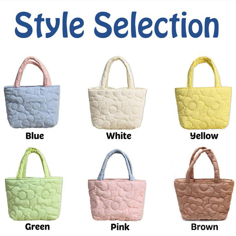 Personalized Name Handbag for Kids, Custom Quilted Nylon Tote Bag