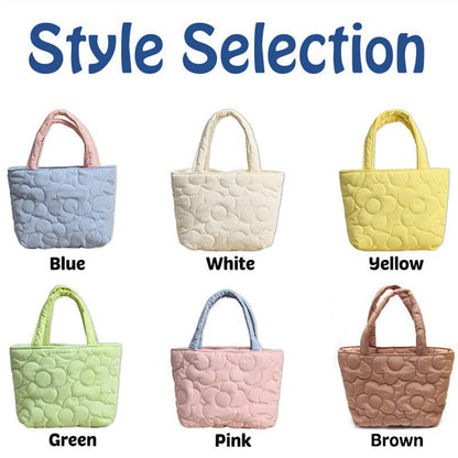 Personalized Name Handbag for Kids, Custom Quilted Nylon Tote Bag