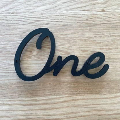 Longhand Cursive House Numbers: Regular Size
