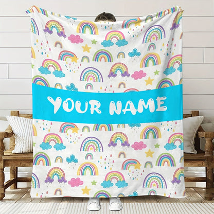 Customize Your Own Rainbow Blanket with Text