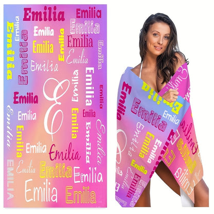 Personalized Name Beach Towel - Super Soft