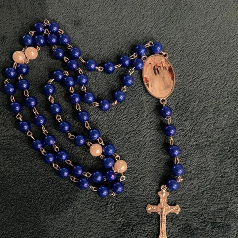Personalized Photo Rosary Necklace,Custom Cross Pendant Necklace