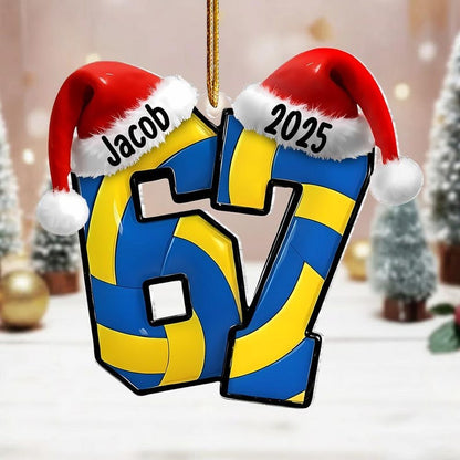 Custom Six Seven Ornament, Teen Slang Ornament, Funny Teenager Ornament