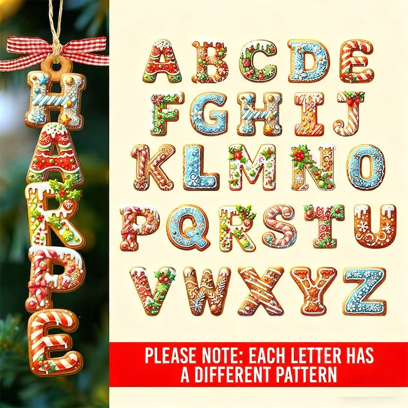 Gingerbread Letter Ornament