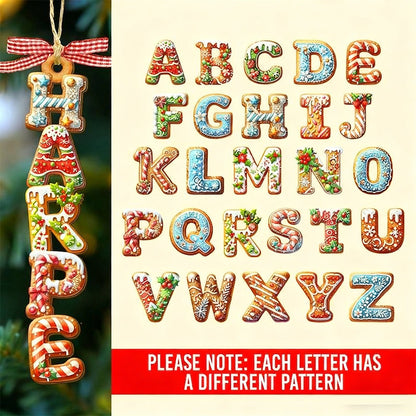 Gingerbread Letter Ornament