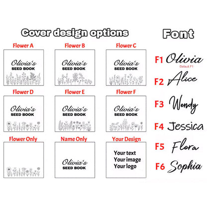 Custom Garden Seed Organizer Binder - Personalized Seed Book